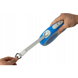 Flexi New Comfort smycz automatyczna dla psa niebieska L 8m taśma