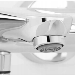 Bateria wannowo-prysznicowa Hansgrohe, 2-otworowa, z termostatem, srebrna