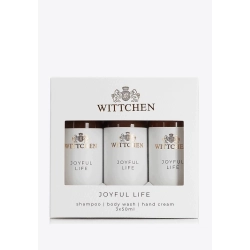 Podróżny zestaw kosmetyków szampon, żel, krem do rąk Joyful Life