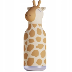Butelka termiczna ze słomką Asobu Bestie Bottle 460 ml Żyrafa