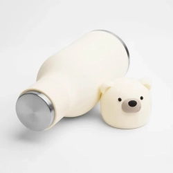 Butelka termiczna ASOBU Bestie Bottle Bear Biały