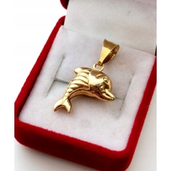 Złota zawieszka Ryba, Rybka dwustronna Pr.585 W:1,68gr