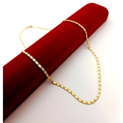 Złoty łańcuszek blaszki zdobione Pr.585 W:6,26gr Dł:42,5cm