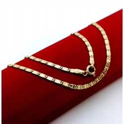 Złoty łańcuszek blaszki zdobione Pr.585 W:6,26gr Dł:42,5cm