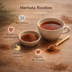 Yokiro Rooibos 30g – czerwona herbata w proszku bez kofeiny premium