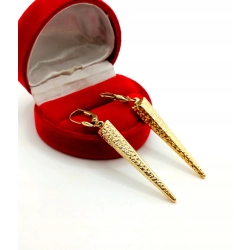 Złote kolczyki wiszące długie 5,5cm Pr.585 W:2,99gr