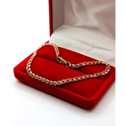 Złota bransoletka Garibaldi Szer.4mm Pr.585 W:5,65gr Dł:21,5cm