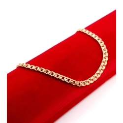 Złota bransoletka Garibaldi Szer.4mm Pr.585 W:5,65gr Dł:21,5cm