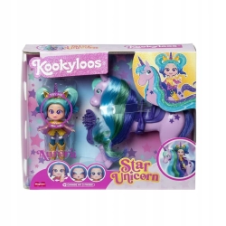 Zestaw Figurka Kookyloos Star Unicorn laleczka Aurora + jednorożec Star