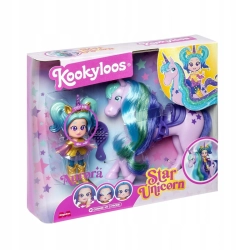 Zestaw Figurka Kookyloos Star Unicorn laleczka Aurora + jednorożec Star