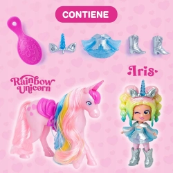 KOOKYLOOS Rainbow Unicorn Iris LALECZKA LALKA AKCESORIA PREZENT DLA DZIECI