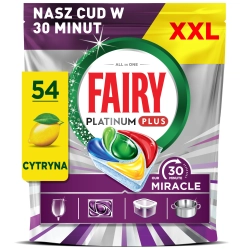 Fairy kapsułki do zmywarki Platinum Plus 30 Minute Miracle Lemon 54 szt.