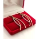 Złote kolczyki wiszące Długie 6cm bicolor Pr.585 W:3,97gr