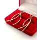 Złote kolczyki wiszące Długie 6cm bicolor Pr.585 W:3,97gr