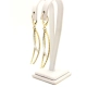 Złote kolczyki wiszące Długie 6cm bicolor Pr.585 W:3,97gr