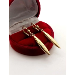 Złote kolczyki wiszące długie 4,2cm Pr.585 W:2,53gr