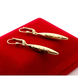 Złote kolczyki wiszące długie 4,2cm Pr.585 W:2,53gr