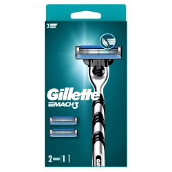 Maszynka do golenia Gillette Mach3 dla mężczyzn + 2 ostrza wymienne