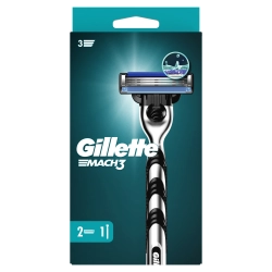 Maszynka do golenia Gillette Mach3 dla mężczyzn + 2 ostrza wymienne