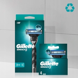 Maszynka do golenia Gillette Mach3 dla mężczyzn + 2 ostrza wymienne