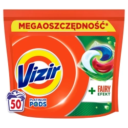 Vizir + Fairy Effect Platinum Pods Kapsułki do prania, 50 prań