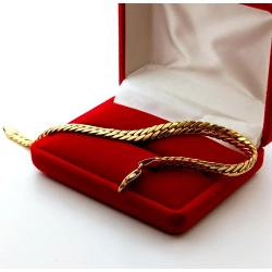 Złota bransoletka Pancerka szer.5,5mm Pr.585 W:6,88gr Dł:19,5cm