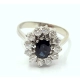 Pierścionek 585 z diamentami i szafirem 0,79 ct R16