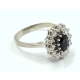 Pierścionek 585 z diamentami i szafirem 0,79 ct R16