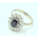 Pierścionek 585 z diamentami i szafirem 0,79 ct R16
