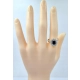 Pierścionek 585 z diamentami i szafirem 0,79 ct R16