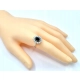 Pierścionek 585 z diamentami i szafirem 0,79 ct R16