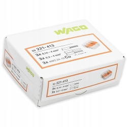 Złączki WAGO 221-413 3x 0,2-4 mm² dźwigniowe drut linka 50 szt