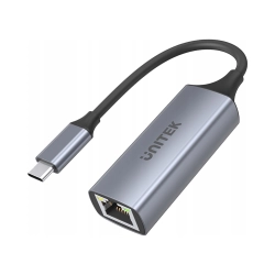Adapter przejściówka Unitek U1312A USB-C na RJ45 1000 Mbps 15 cm srebrny