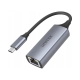 Adapter przejściówka Unitek U1312A USB-C na RJ45 1000 Mbps 15 cm srebrny