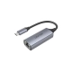 Adapter przejściówka Unitek U1312A USB-C na RJ45 1000 Mbps 15 cm srebrny