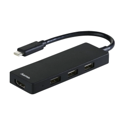 Hub USB C Hama 135762 3 portów HDMI 4 K ULTRA HD USB 480Mbps