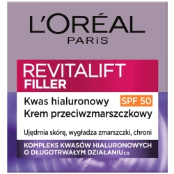 Loreal Revitalift Filler Przeciwzmarszczkowy Krem Do Twarzy 50 SPF 50 ml
