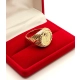 Złoty Sygnet z diamentem 0,11ct egipski sokół Horus Pr.585 W:13,20gr R.21