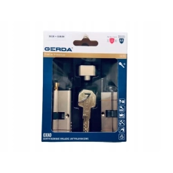 WKŁADKA GERDA EXXO SMART MODULAR 30/35 + G35/30 Z GAŁKĄ, NIKIEL SATYNOWY
