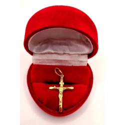Złota zawieszka Krzyżyk z Chrystusem PR.585 W:0,62gr InterSKLEP