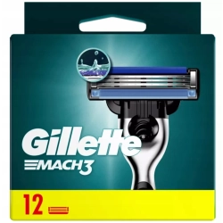 Wkłady do maszynek Gillette Mach3 Gillette 12 sztuk plus pokrowiec podróżny