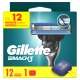 Wkłady do maszynek Gillette Mach3 Gillette 12 sztuk plus pokrowiec podróżny