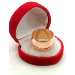 Złota obrączka szer.1,3cm Pr.585 W:12,35gr Roz.21