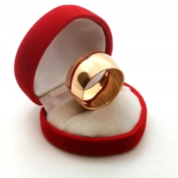 Złota obrączka szer.1,3cm Pr.585 W:12,35gr Roz.21