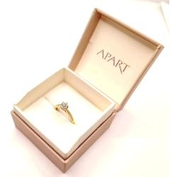 Złoty pierścionek z Brylantami 0,14ct PR.585 W:2,24gr R.10 InterSKLEP