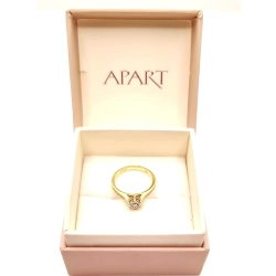 Złoty pierścionek z Brylantami 0,14ct PR.585 W:2,24gr R.10 InterSKLEP