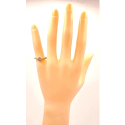 Złoty pierścionek z Brylantami 0,14ct PR.585 W:2,24gr R.10 InterSKLEP