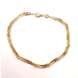 Złota bransoletka Singapur PR.333 W:3,05gr Dł.20,5cm InterSKLEP