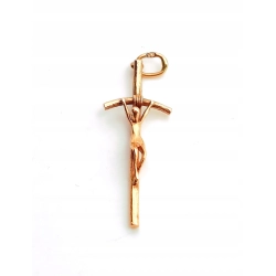 Złota zawieszka Krzyż papieski Pr.585 W:1,96gr Dł:4cm