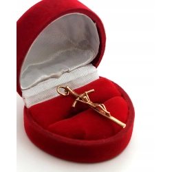 Złota zawieszka Krzyż papieski Pr.585 W:1,96gr Dł:4cm